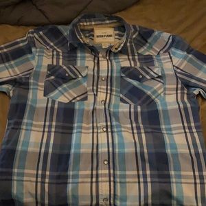 Ditch Plains Blue And White Plaid XXL Shirt